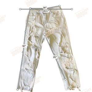 Hollister bleavhed out distressed curvy high rise mom jeans 31 x 27